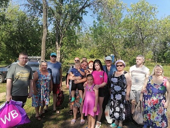 Был организован выезд на городской пляж озера Ильмень для членов Чапаевской МО ВОС
